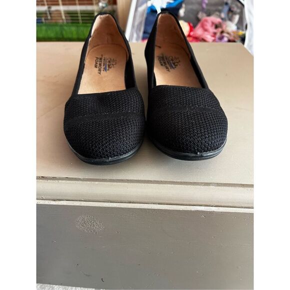 Life Stride Immy Black Velocity Stretch Memory Foam Flats sz 9 EUC - Picture 3 of 7